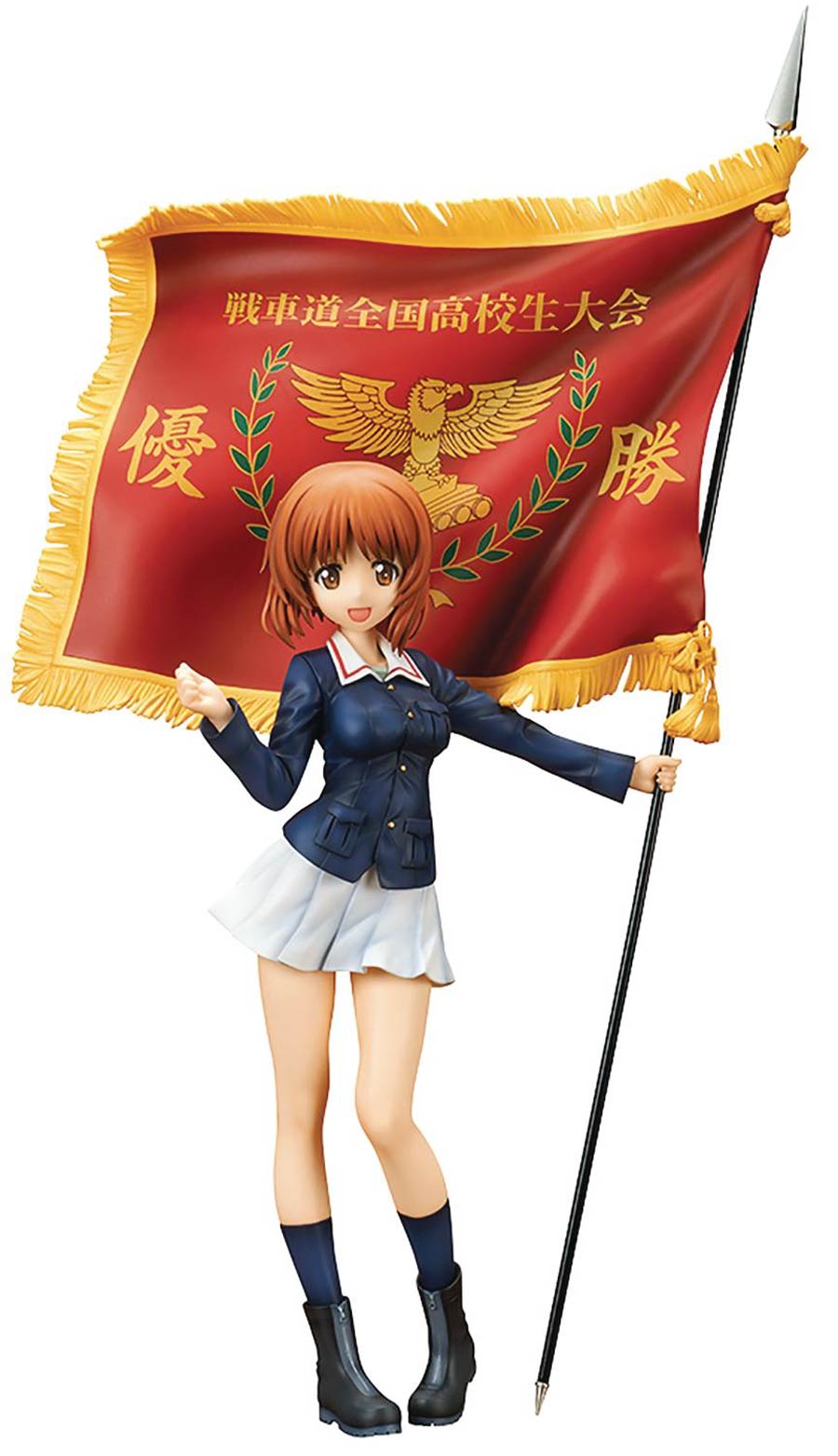 Girls Und Panzer Movie Miho Nishizumi Senshado Zenkoku Koukousei Taikai Winning Flag 1/7 Scale PVC Figure