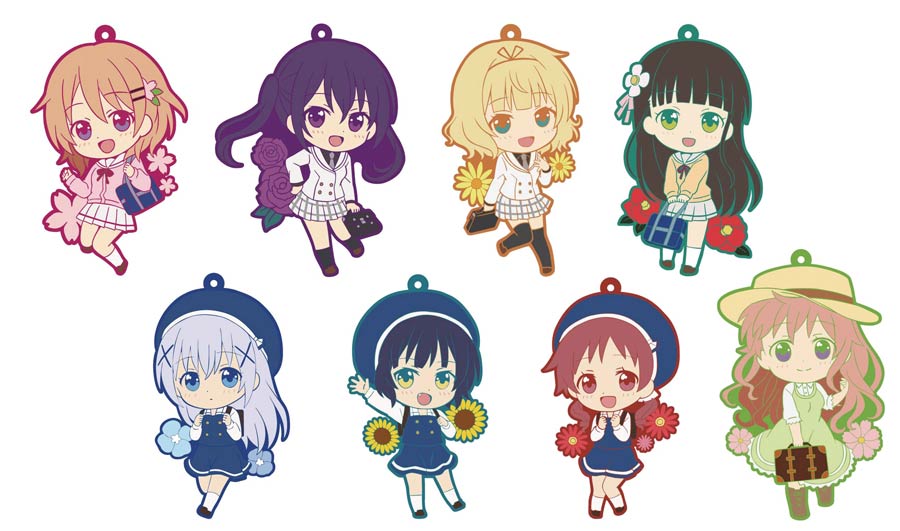 Is The Order A Rabbit Niitengomu Vol 2 Trading Strap Figure Blind Mystery Box 8-Piece Display