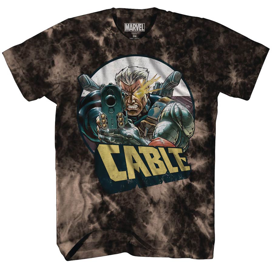 Cable Aim Previews Exclusive Black Acid-Wash T-Shirt Large