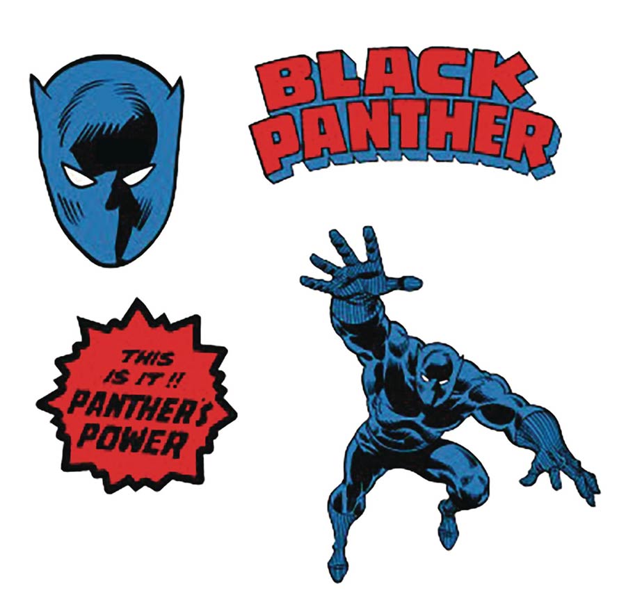 Black Panther Enamel Lapel Pin Set