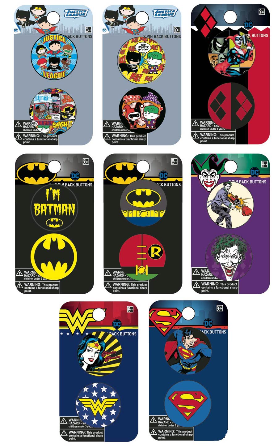 DC Heroes Button 144-Piece Assortment Case