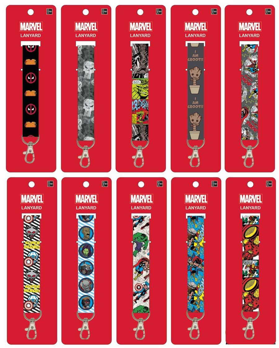 Marvel Heroes Lanyard 144-Piece Assortment Case