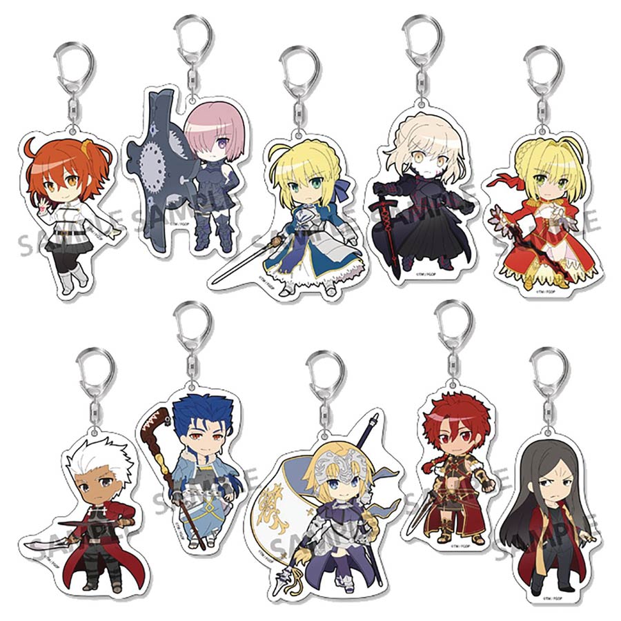 Pikuriru Fate/Grand Order Vol 1 Trading Keychain 10-Piece Display