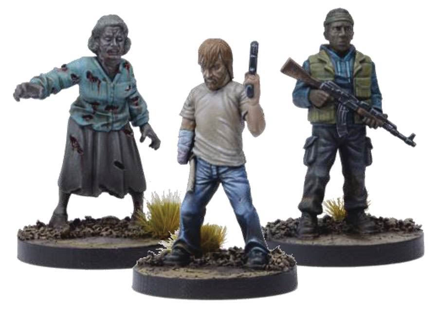 Walking Dead All Out War Miniatures Game Booster - Rick Disfigured But Determined