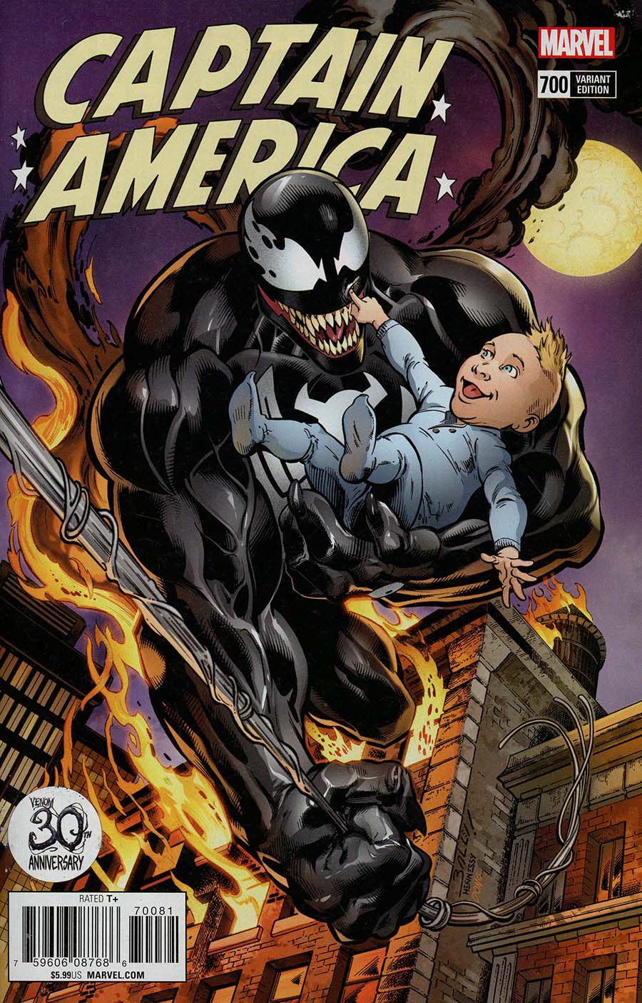 Captain America Vol 8 #700 Cover C Variant Mark Bagley Venom 30th Anniversary Cover