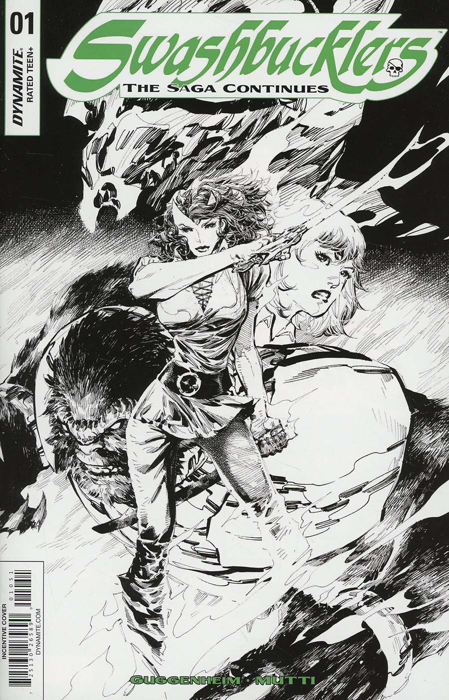 Swashbucklers Saga Continues #1 Cover E Incentive Philip Tan Black & White Cover