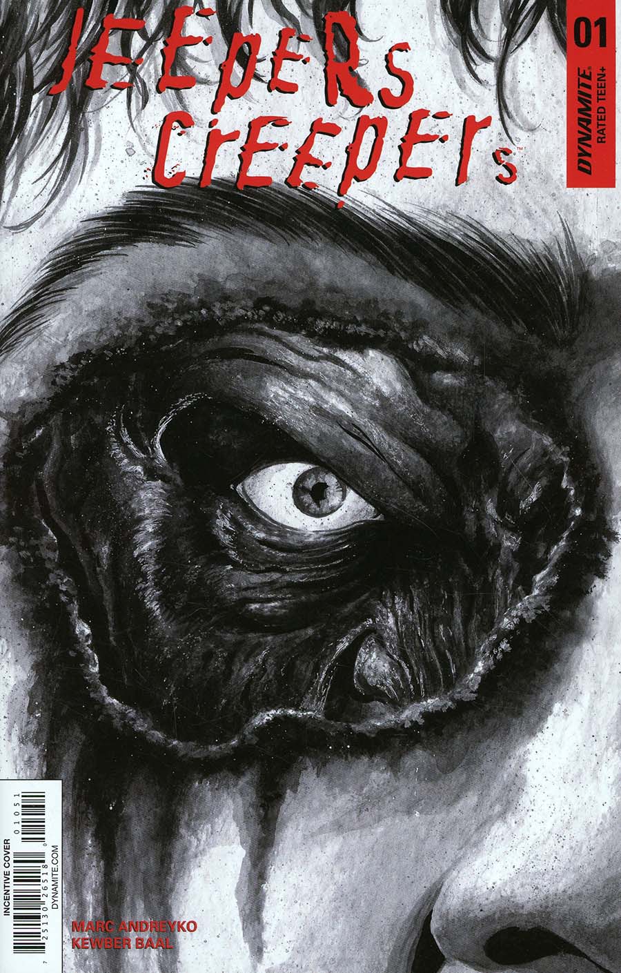 Jeepers Creepers #1 Cover F Incentive Kewber Baal Black & White Cover