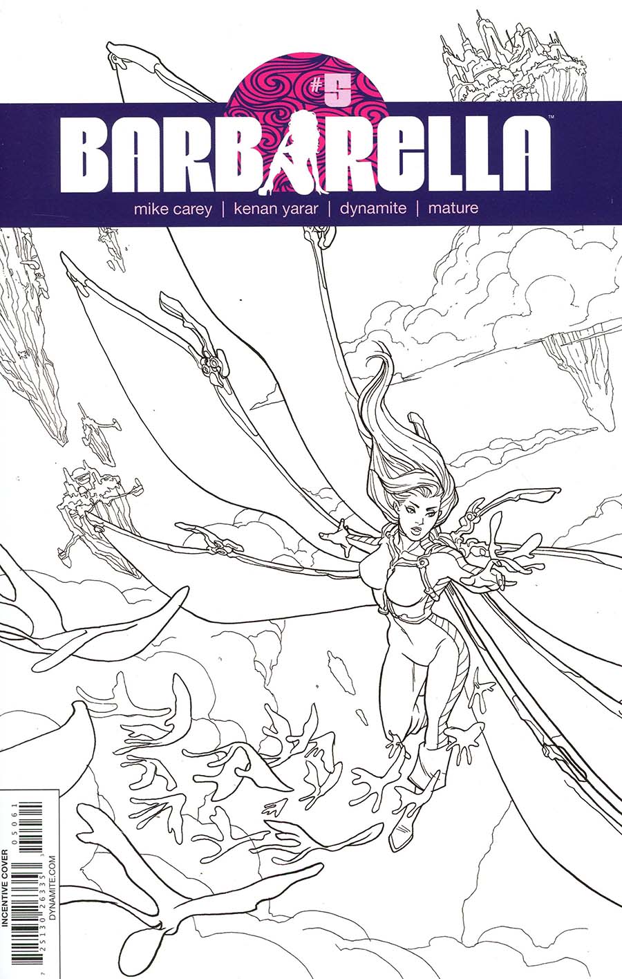 Barbarella #5 Cover F Incentive Pete Woods Black & White Cover