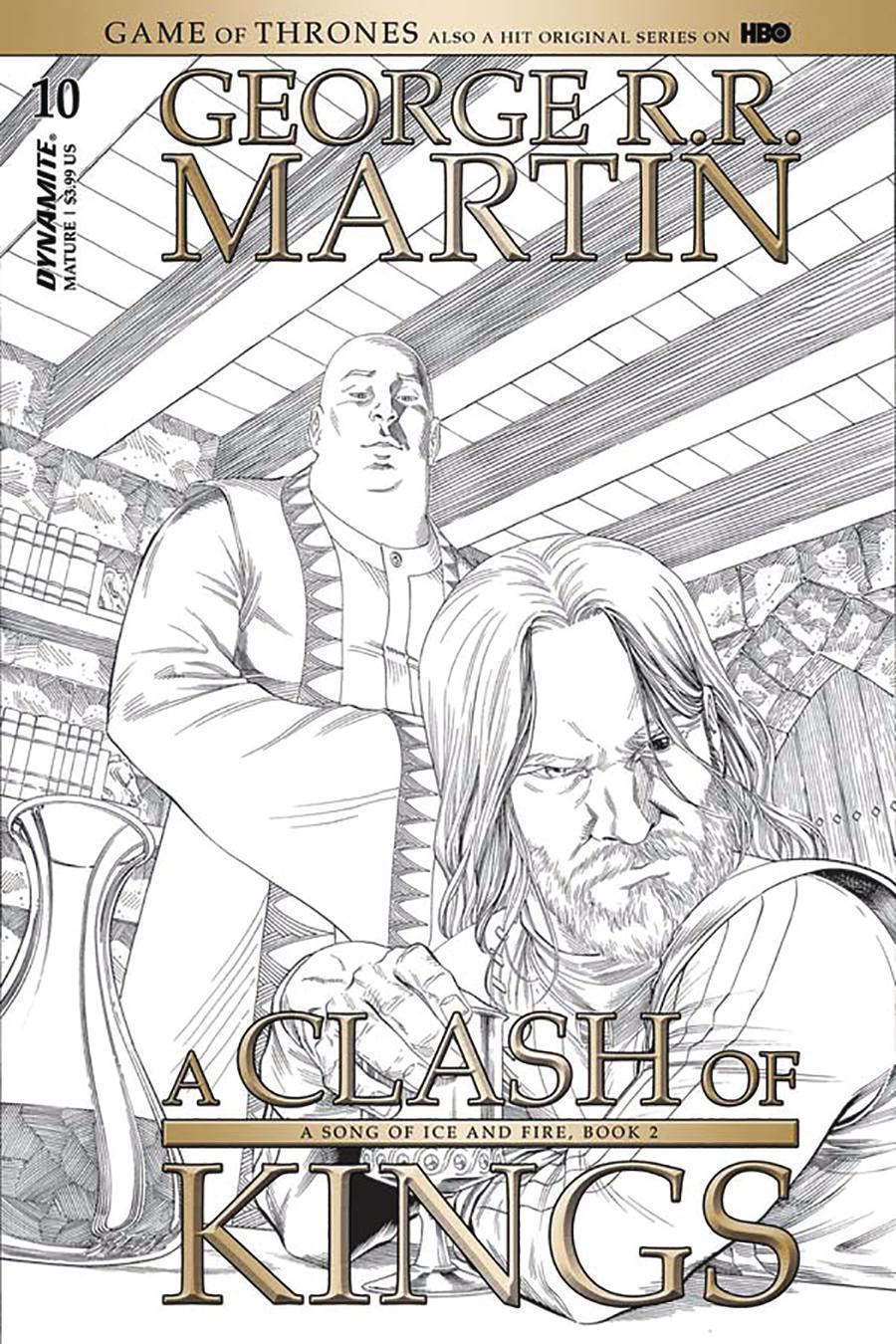 Game Of Thrones Clash Of Kings #10 Cover C Incentive Mike Miller Black & White Cover