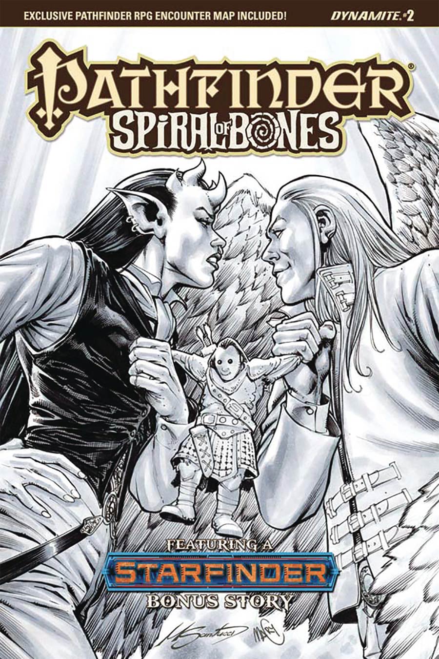 Pathfinder Spiral Of Bones #2 Cover E Incentive Marco Santucci Black & White Cover