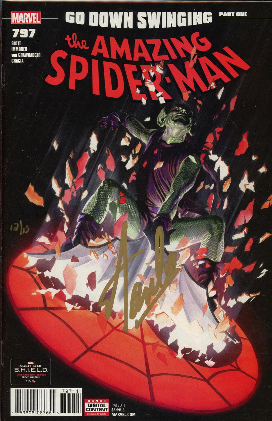 Amazing Spider-Man Vol 4 #797 Cover H DF Gold Signature Series Signed By Stan Lee