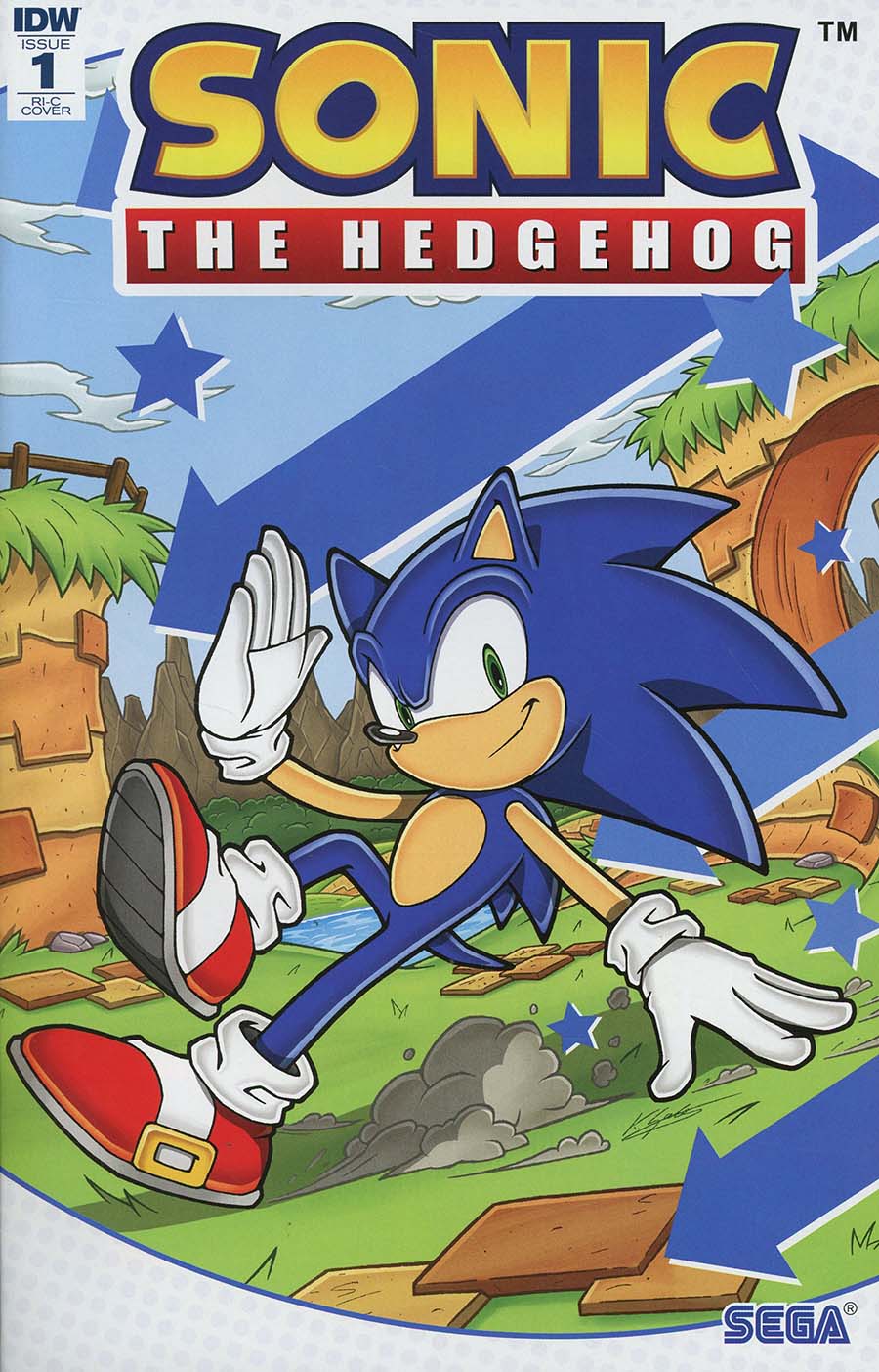 Sonic The Hedgehog Vol 3 #1 Cover E Incentive Kieran Gates Variant Cover