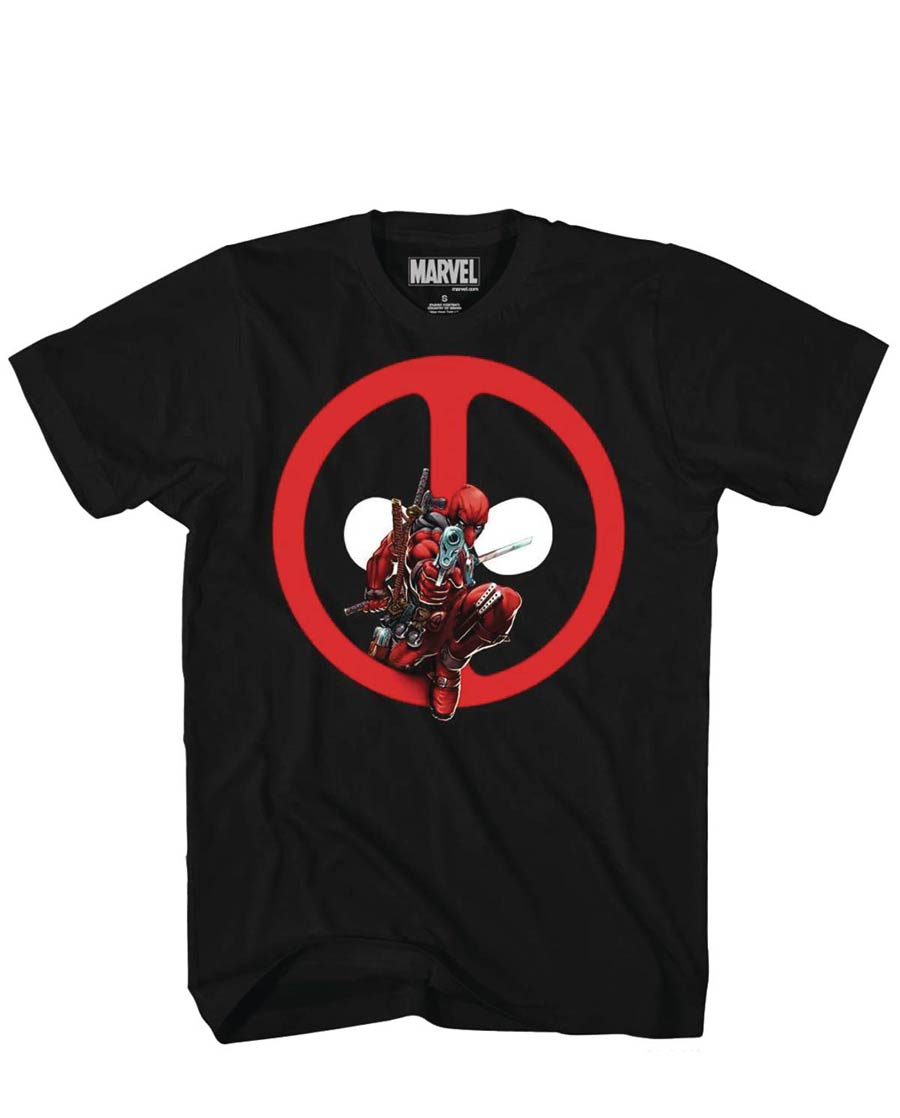 Deadpool Irresponsible Bullets Previews Exclusive Black T-Shirt Large