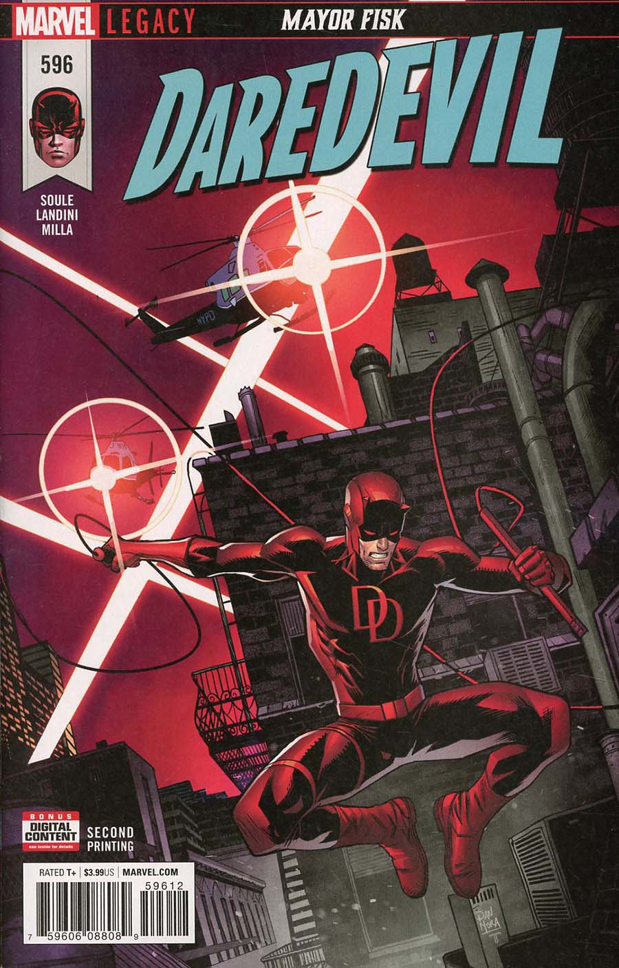 Daredevil Vol 5 #596 Cover C 2nd Ptg Variant Dan Mora Cover (Marvel Legacy Tie-In)