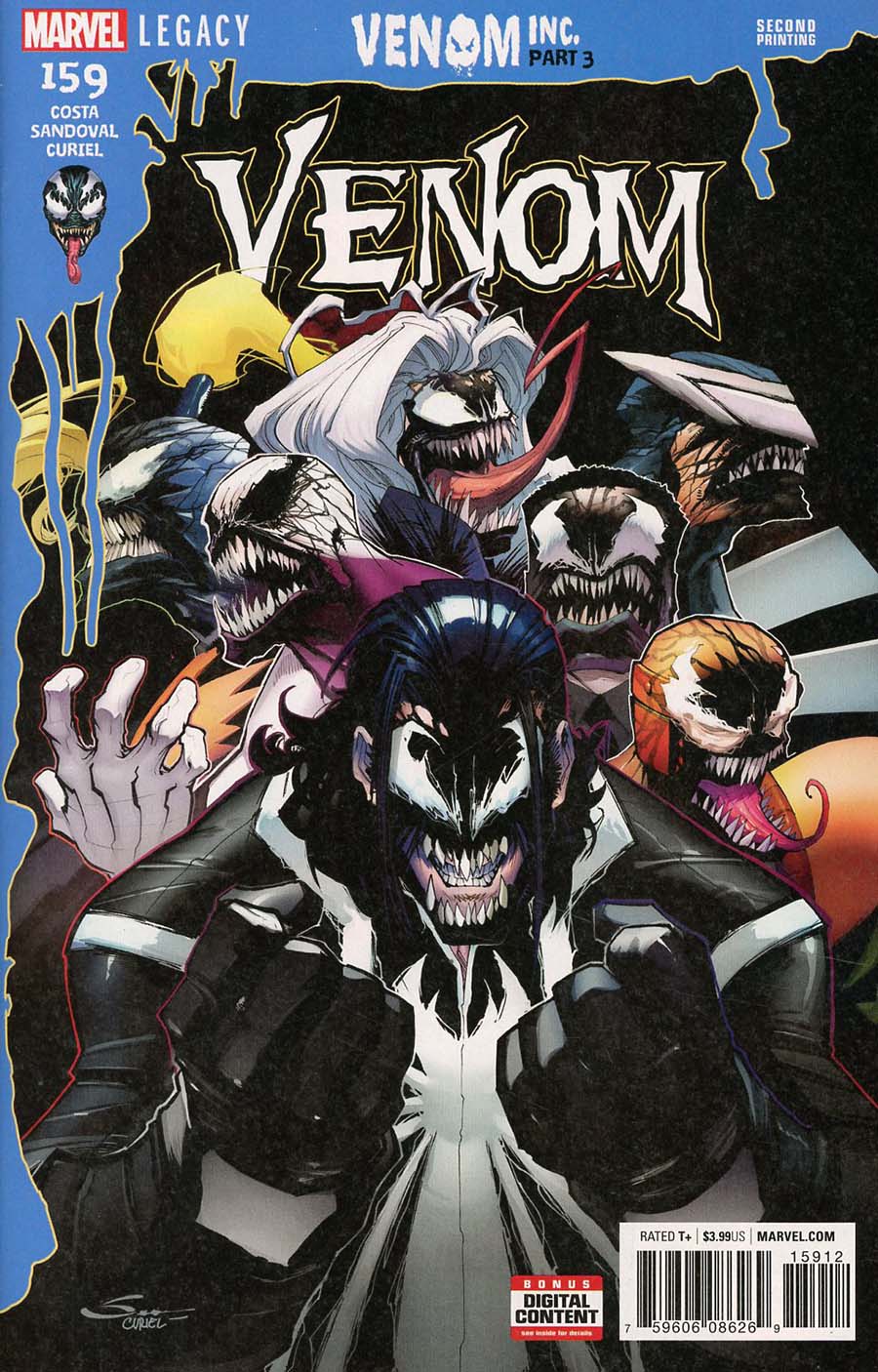 Venom Vol 3 #159 Cover D 2nd Ptg Variant Gerardo Sandoval Cover (Venom Inc Part 3)(Marvel Legacy Tie-In)