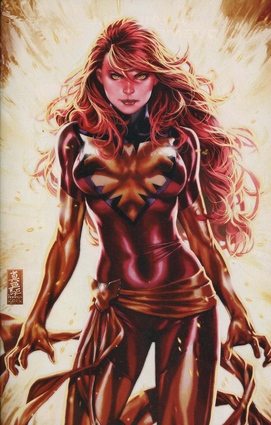 Phoenix Resurrection Return Of (Adult) Jean Grey #1 Cover T Incentive Comic Sketch Art Exclusive Mark Brooks Red Costume Virgin Variant Cover