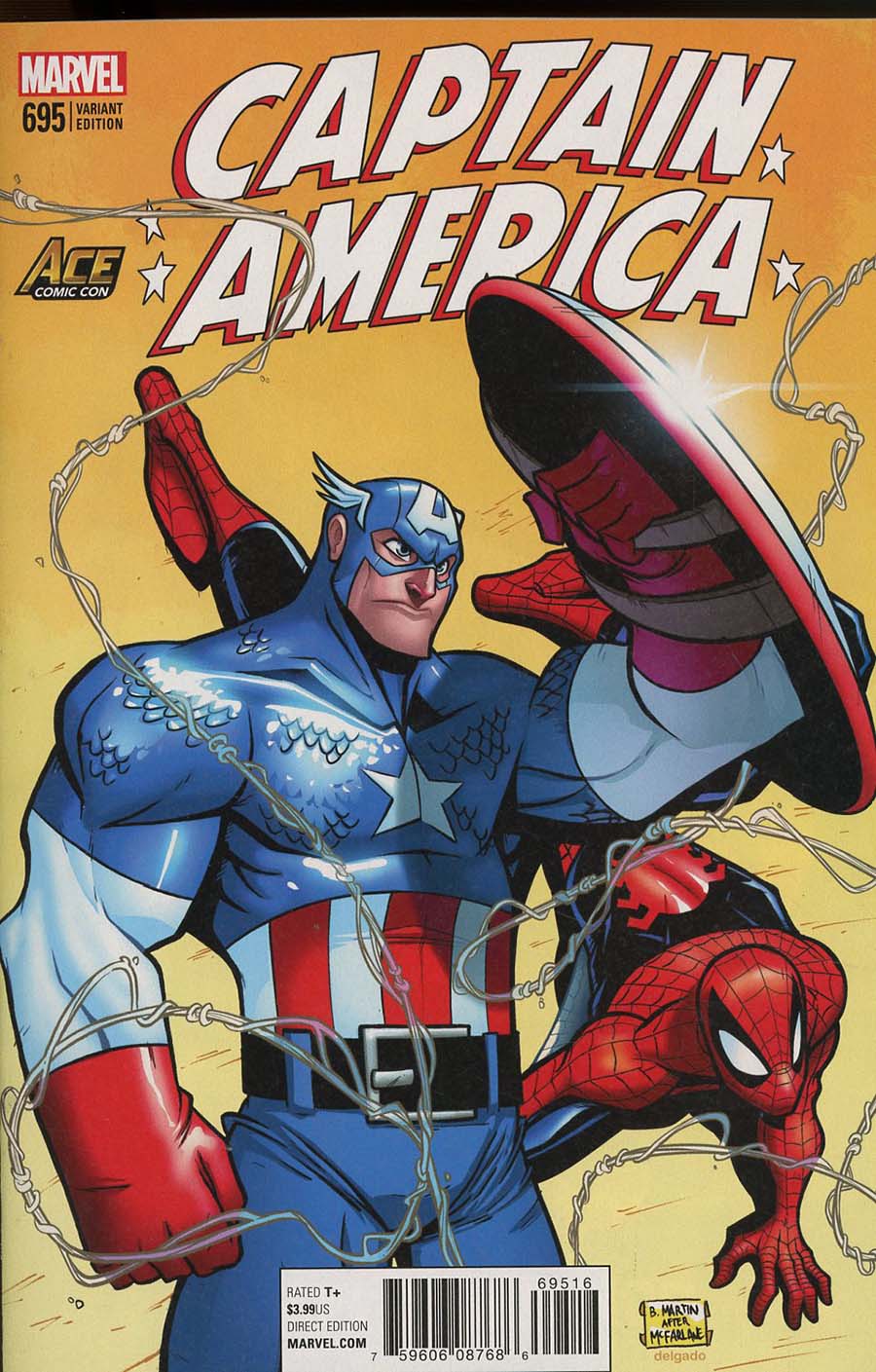 Captain America Vol 8 #695 Cover J Exclusive ACE Universe Billy Martin Homage Cover