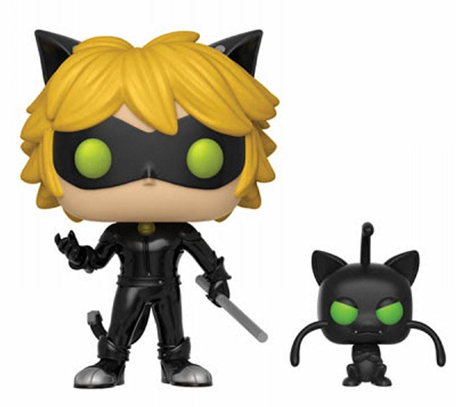 POP Animation Miraculous Series 1 Cat Noir With Plagg Vinyl Figure