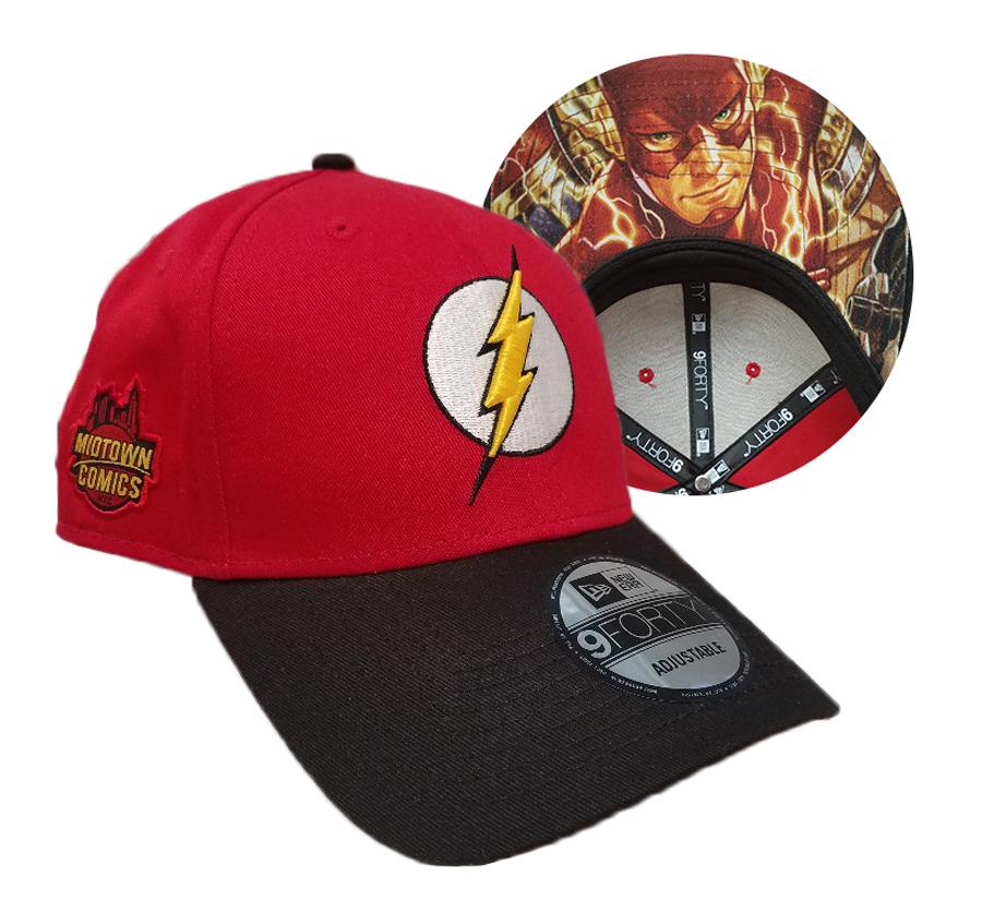 Midtown Comics Exclusive The Flash Logo Red 940 Velcro Strap Cap