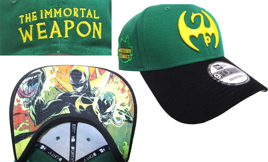 Midtown Comics Exclusive Iron Fist Logo Green 940 Velcro Strap Cap