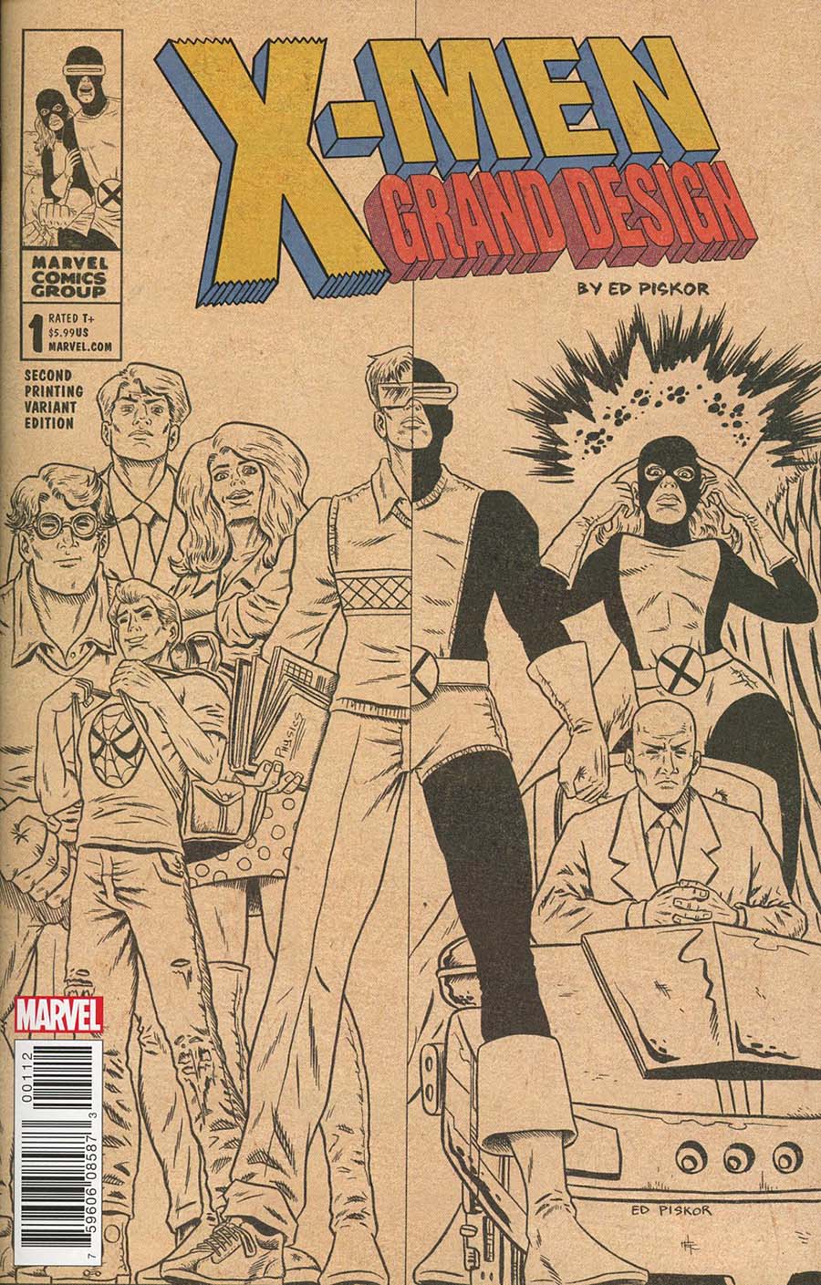 X-Men Grand Design #1 Cover D 2nd Ptg Variant Ed Piskor Cover