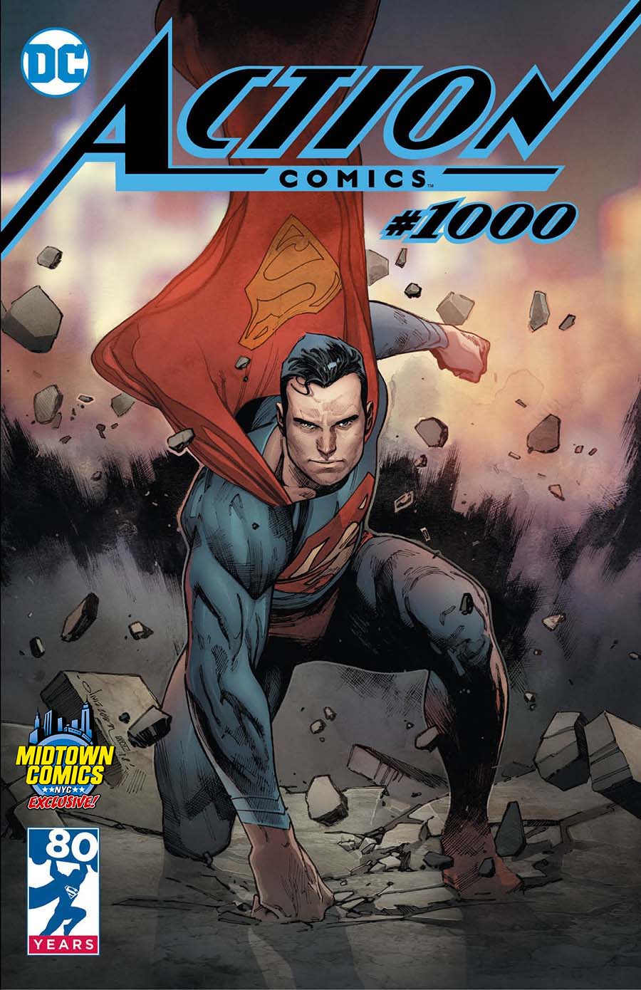 Action Comics Vol 2 #1000  Midtown Exclusive Olivier Coipel Color Variant Cover