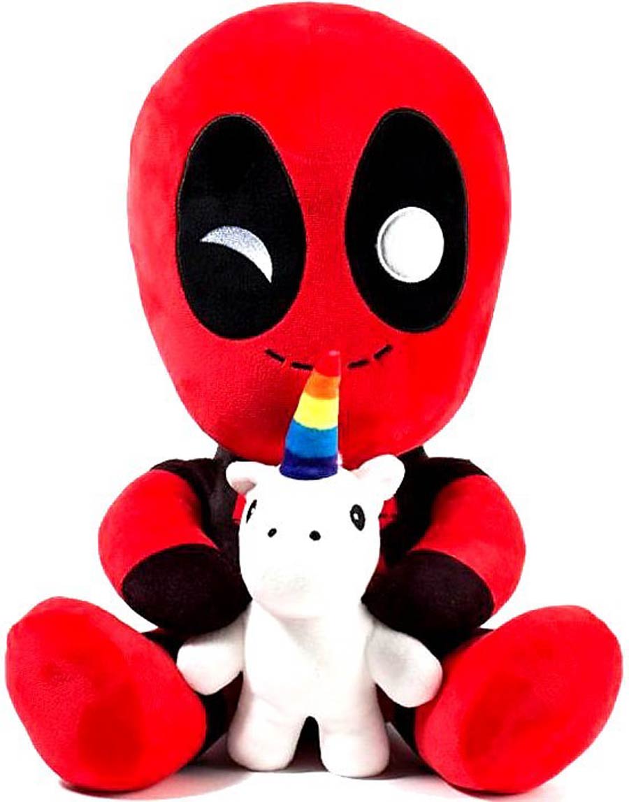 Marvel Deadpool With Unicorn 16-inch HugMe Plush