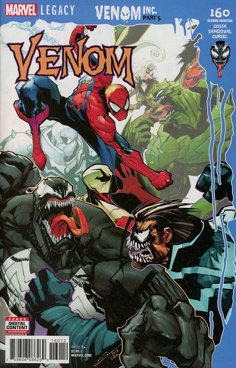 Venom Vol 3 #160 Cover D 2nd Ptg Variant Gerardo Sandoval Cover (Venom Inc Part 5)(Marvel Legacy Tie-In)