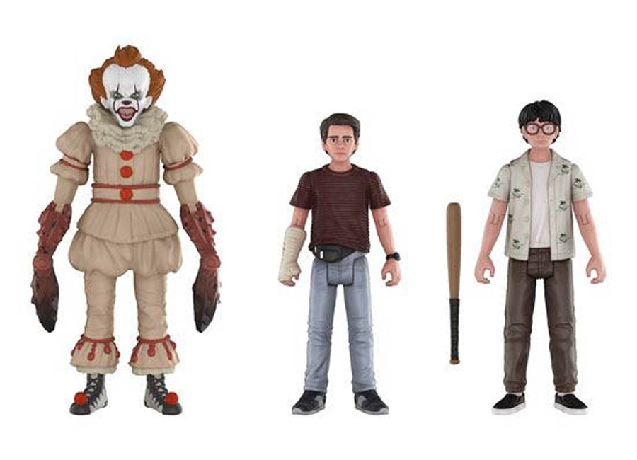 IT 3-Pack Pennywise Richie Eddie Action Figure