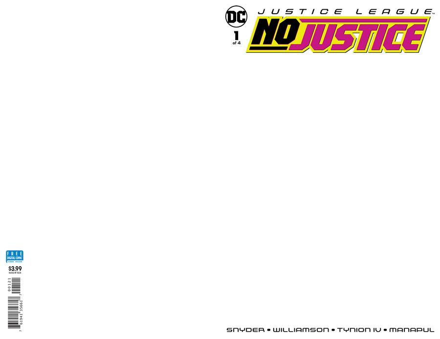 Justice League No Justice #1 Cover B Variant Blank Cover