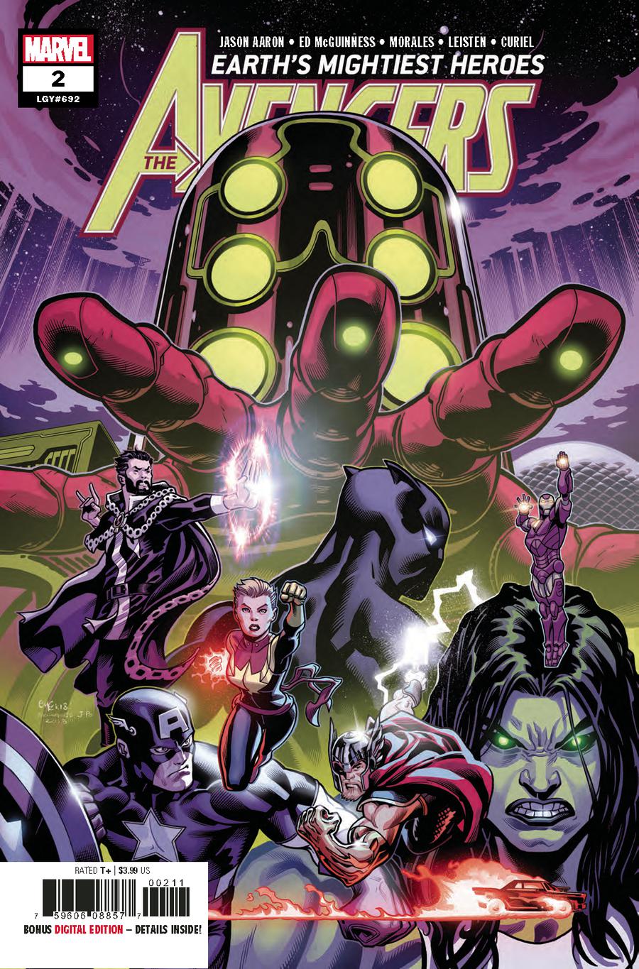 Avengers Vol 7 #2 Cover A 1st Ptg Regular Ed McGuinness Cover