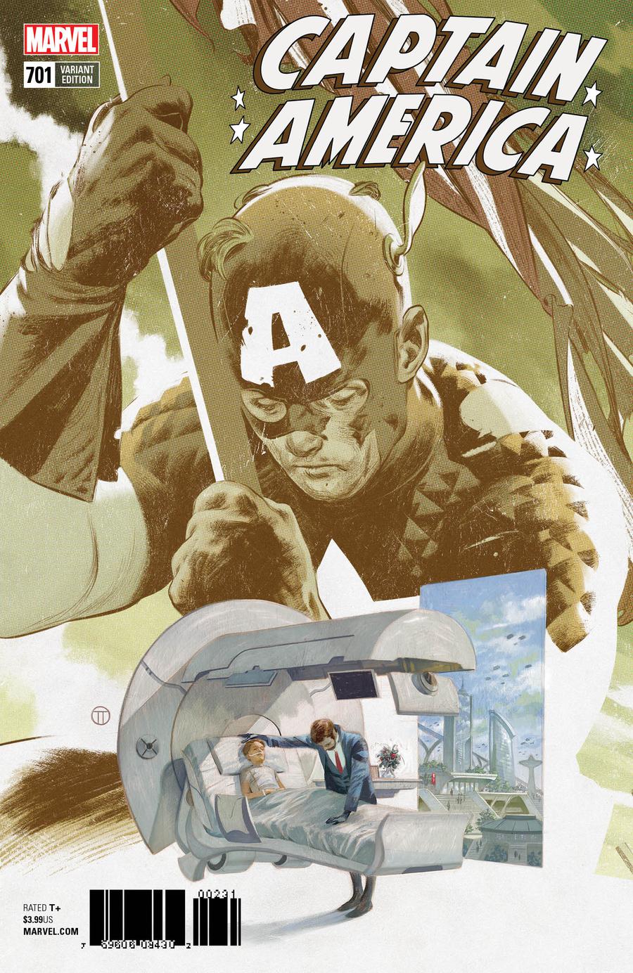 Captain America Vol 8 #701 Cover B Variant Julian Totino Tedesco Connecting Cover (1 Of 4)