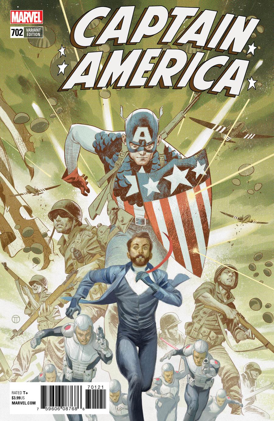 Captain America Vol 8 #702 Cover B Variant Julian Totino Tedesco Connecting Cover (2 Of 4)