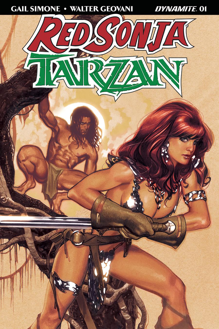 Red Sonja Tarzan #1 Cover A Regular Adam Hughes Cover