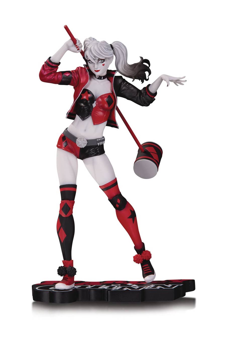 Harley Quinn Red White And Black Statue By Philip Tan
