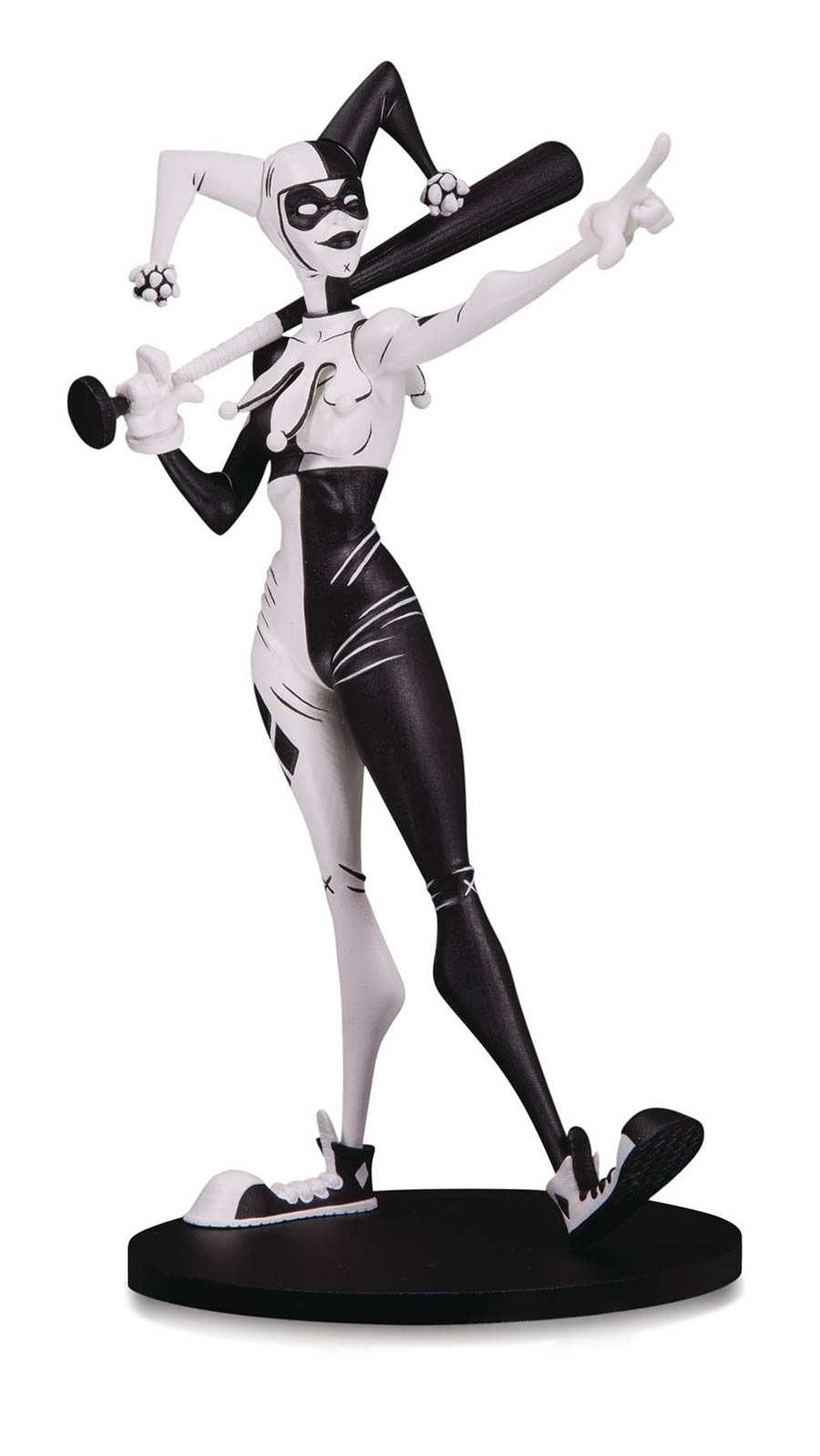 DC Artists Alley Designer Vinyl Figure By Hainanu Nooligan Saulque - Harley Quinn Black & White Version