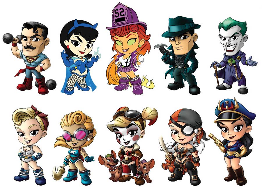 DC Comics Bombshells Mini Vinyl Figure Series 3 Blind Mystery Box Assortment Case