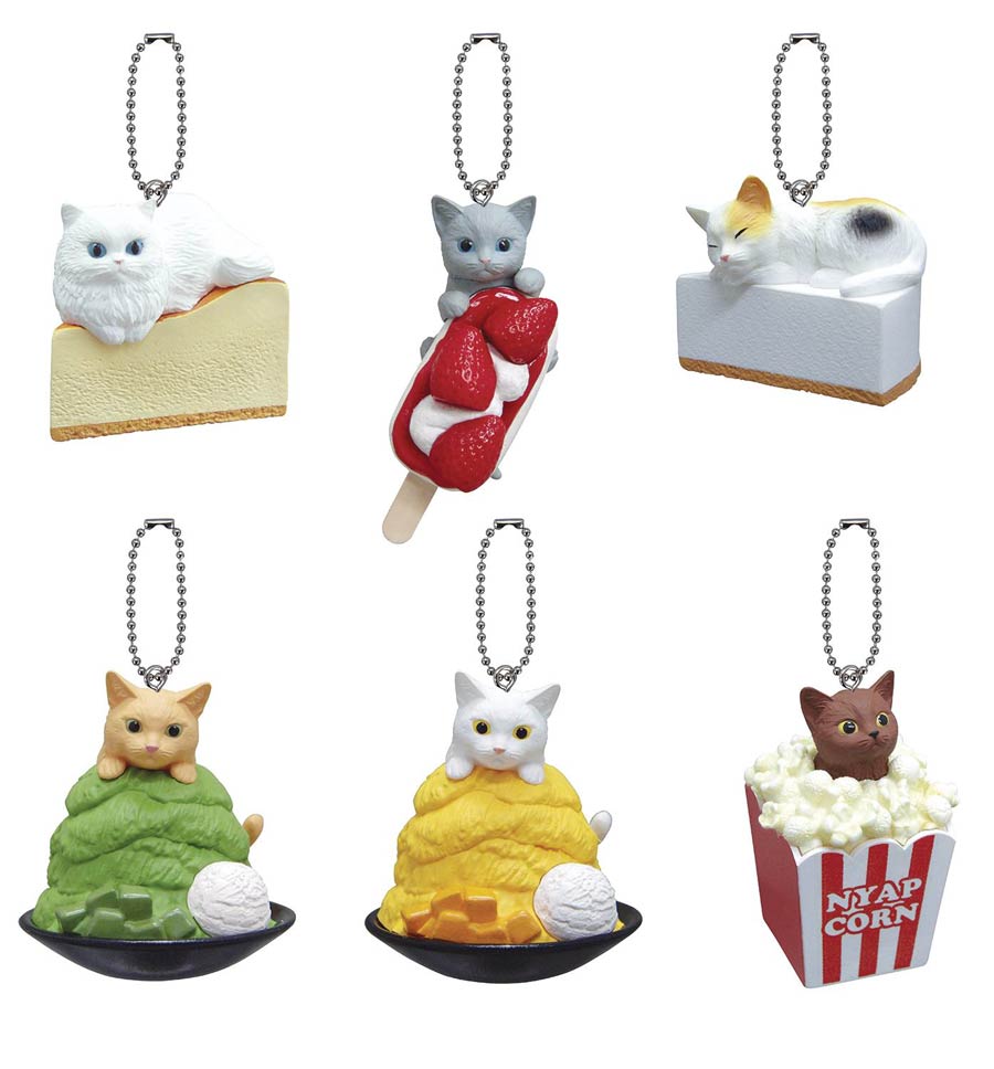 Neko Cafe Figure Mascot Charm Collection Blind Mystery Box Display 201801