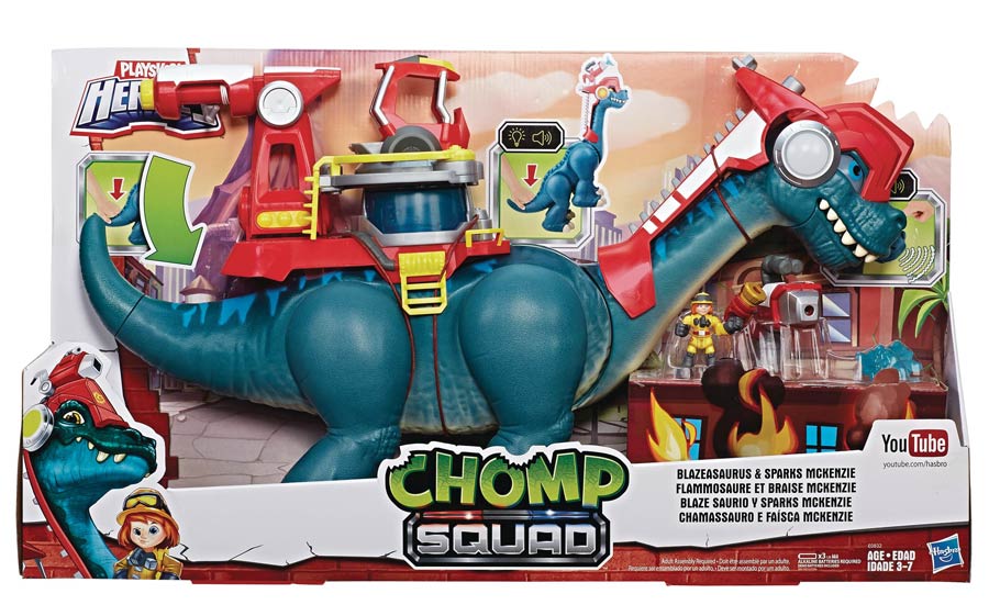 Playskool Heroes Chomp Squad Blazeasaurus Figure Set Case