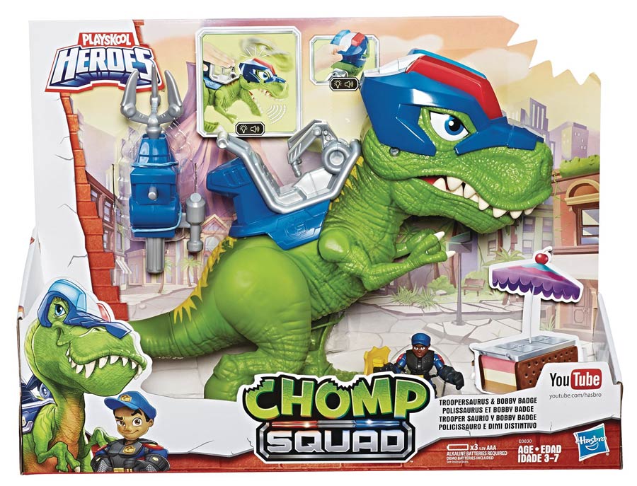 Playskool Heroes Chomp Squad Troopersaurus Figure Set Case