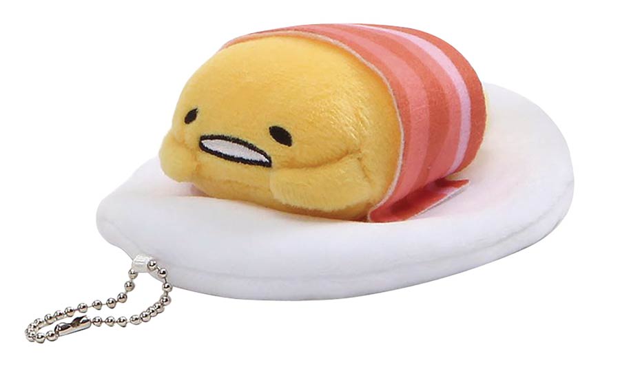 Gudetama Bacon Blanket Plush Keychain