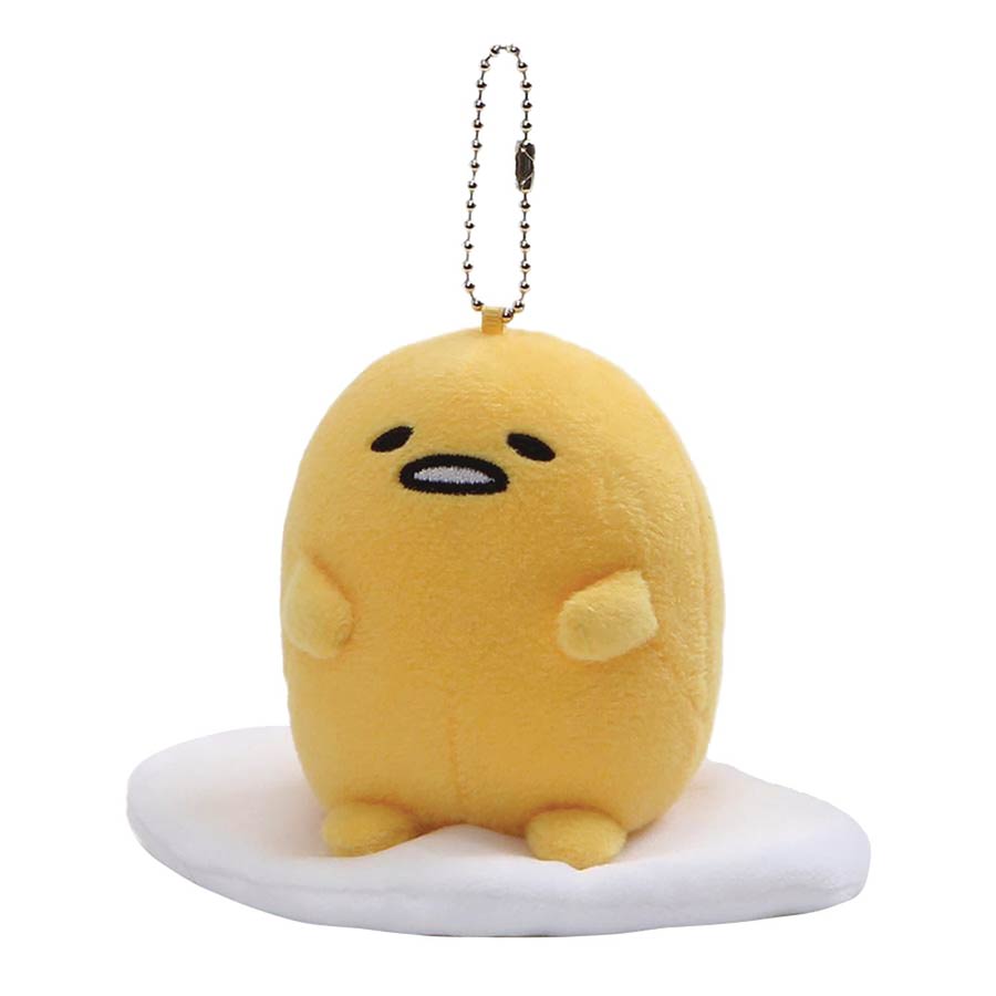 Gudetama Sitting Up Plush Keychain