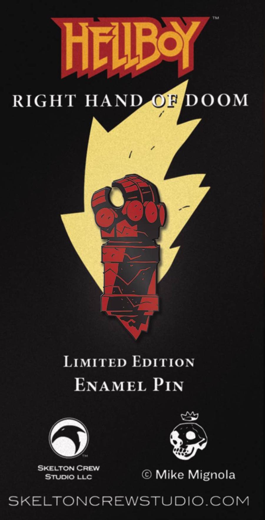 Hellboy Right Hand Of Doom Enamel Pin