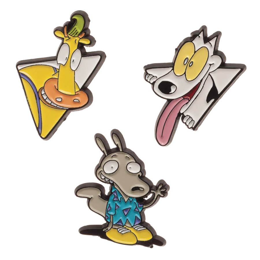 Rockos Modern Life 3-Piece Lapel Pin Set