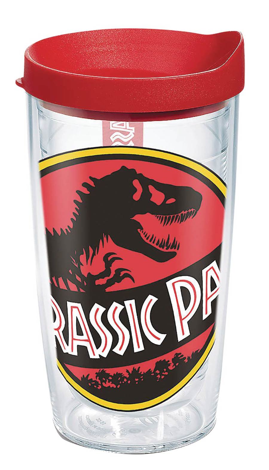 Jurassic Park Logo 16-Ounce Tumbler With Red Lid