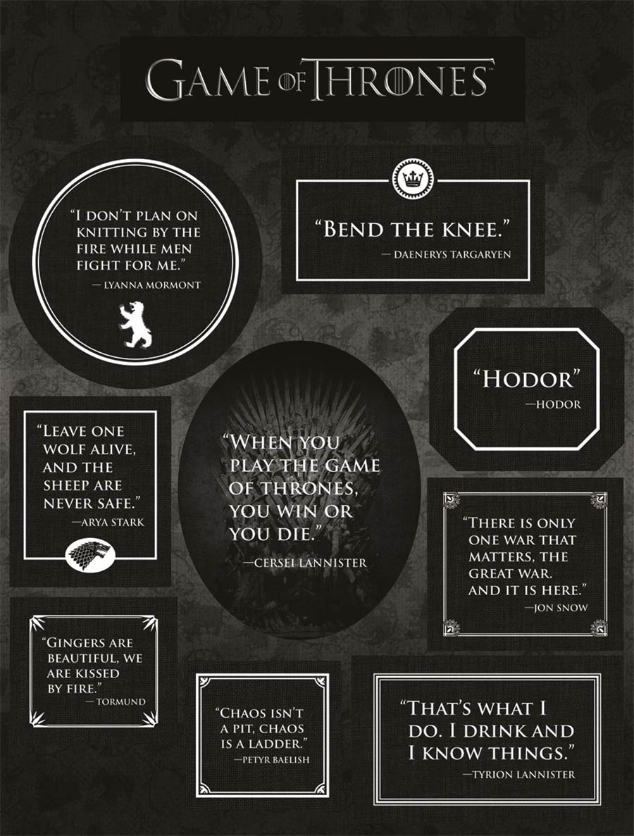 Game Of Thrones Magnet Set - Quotes