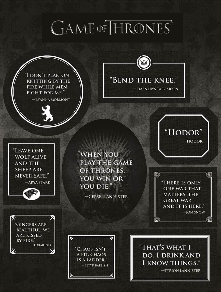 Game Of Thrones Magnet Set - Quotes