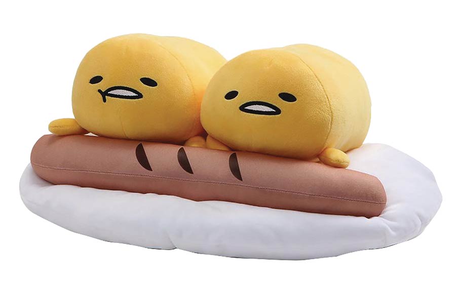 Gudetama Two Eggs & Sausage 17-Inch Plush