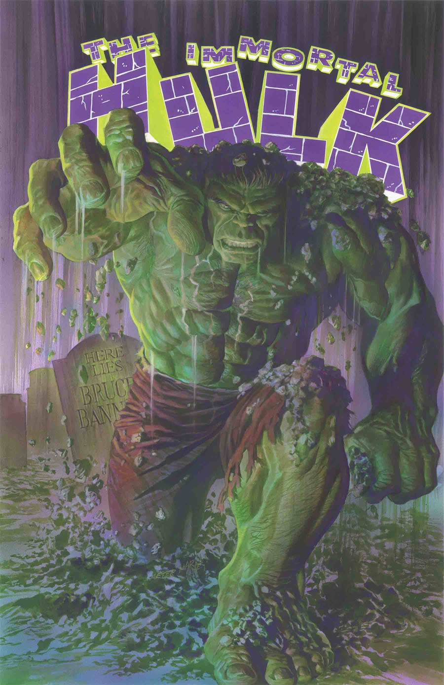 Immortal Hulk #1 By Alex Ross Poster