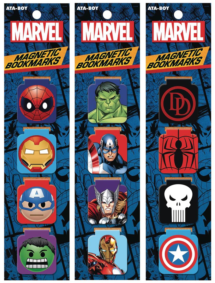 Marvel Comics Magnet Bookmark 12-Piece Assortment Case